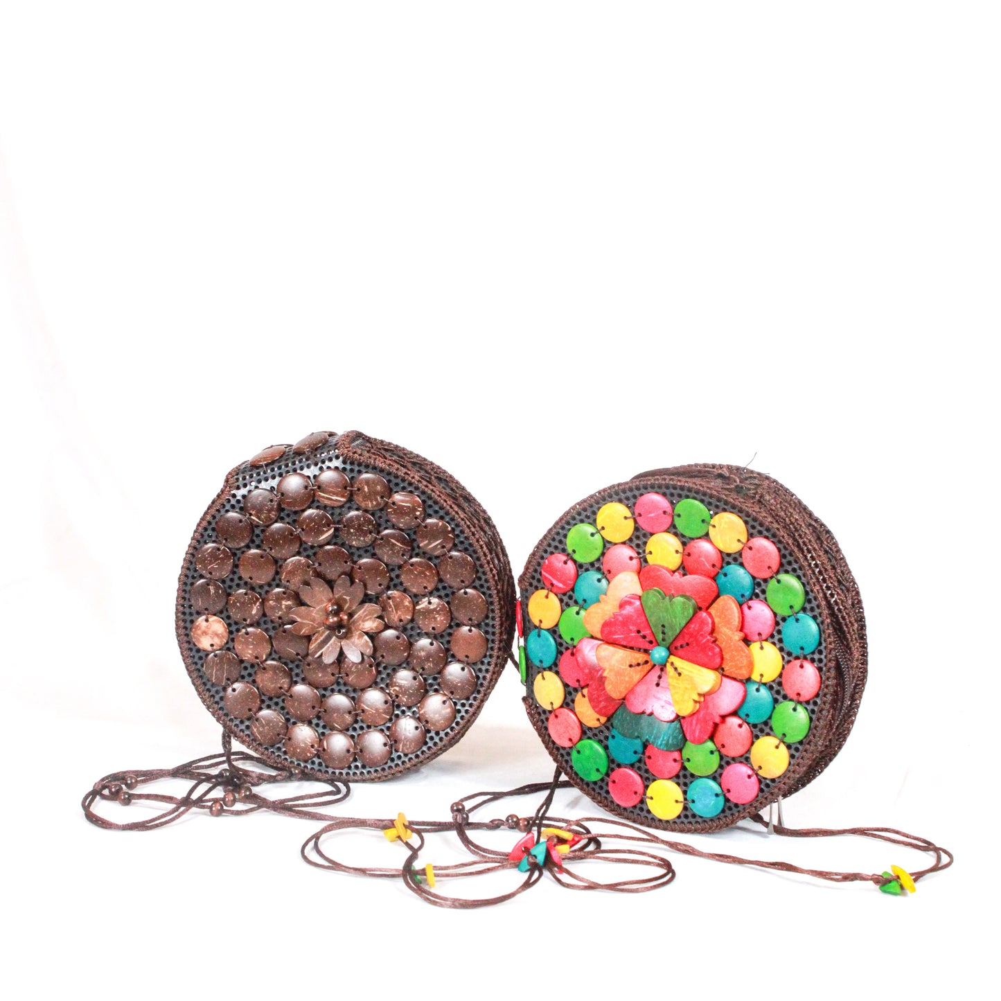 Moti Round Beaded Crossbody